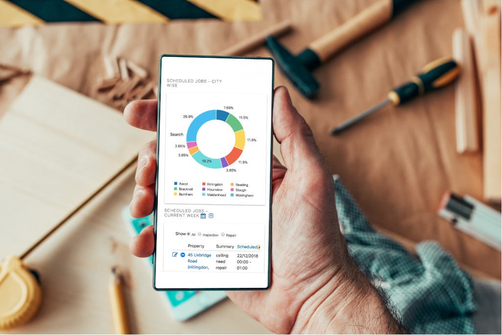 Technician using nestclo mobile app